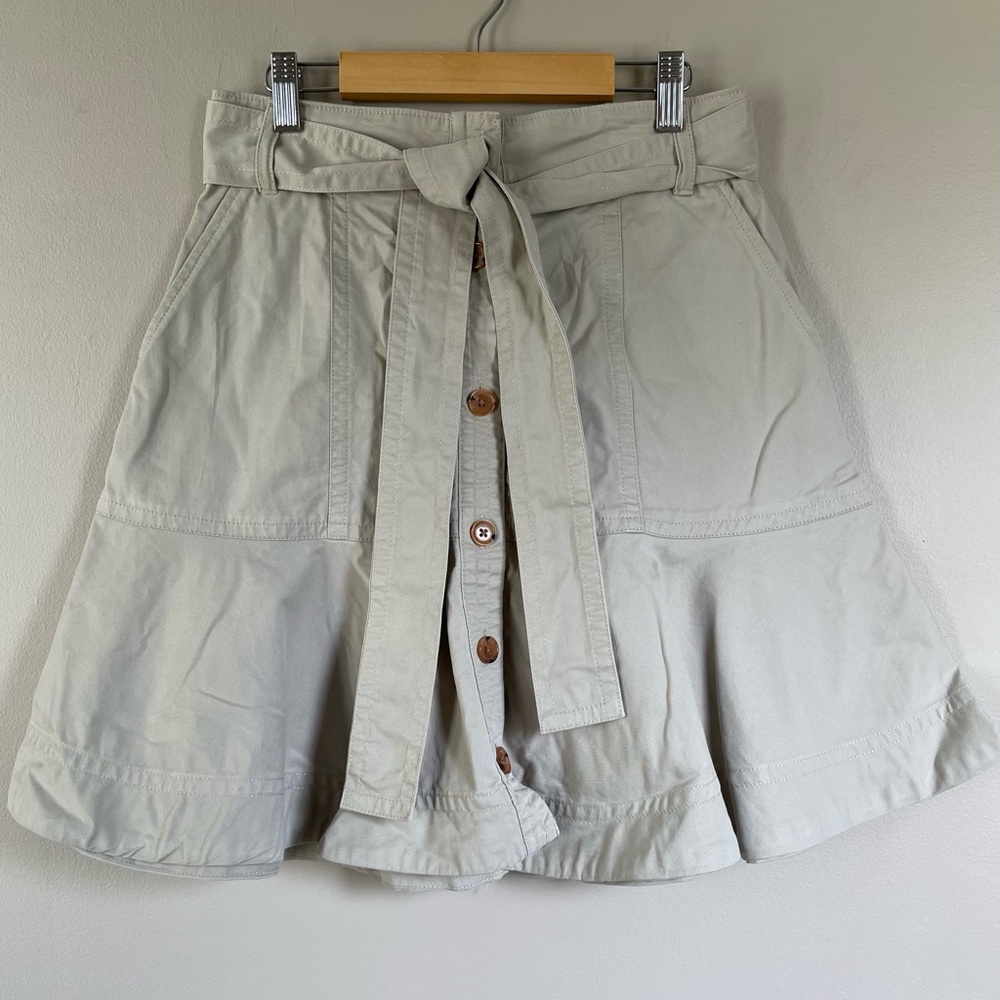Banana Republic Khaki Button Front Skirt